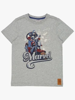 Børn Wheat Overdele-Captain America T-Shirt, Melange Grey