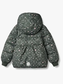 Vintertøj|Wheat Karla Dynejakke, Forest Lake Checked Flowers