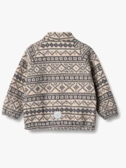 Børn Wheat Fleecetøj-Moon Anorak, Warm Sand Jaquard