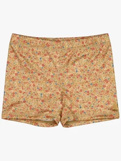 Uv & Strand|Wheat Niki Badeshorts, Small Porcelain Flowers