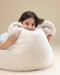 Børnemøbler|Wigiwama Bjørn Sækkestol, Cream White