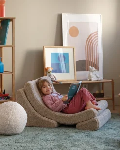 Børnemøbler|Wigiwama Måne Lænestol, Biscuit