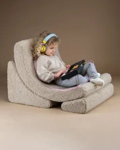 Børnemøbler|Wigiwama Måne Lænestol, Biscuit