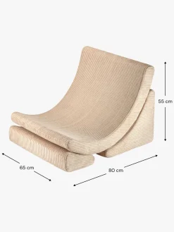 Børn Wigiwama Børnemøbler-Måne Lænestol, Brown Sugar