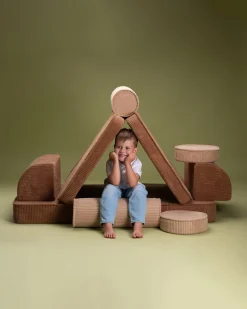 Børnemøbler|Wigiwama Play Bygbar Sofa 272x156 cm, Toffee