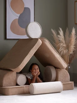 Børn Wigiwama Børnemøbler-Play Bygbar Sofa 272x156 cm, Brown Sugar