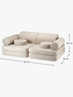 Børnemøbler|Wigiwama Play Bygbar Sofa 272x156 cm, Biscuit