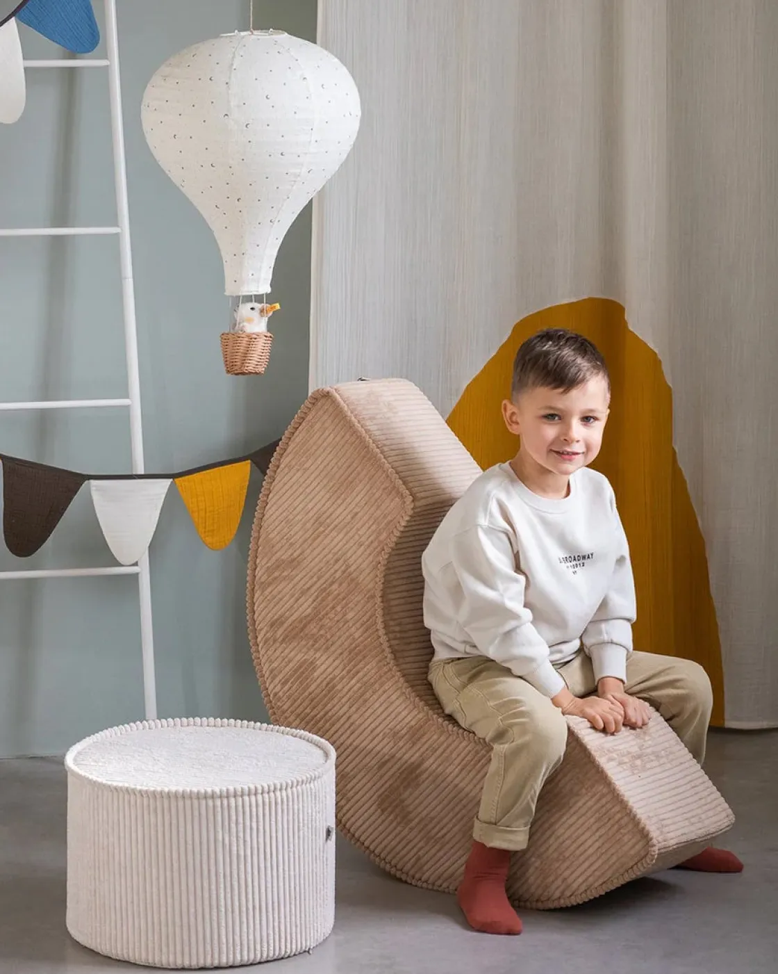 Børnemøbler|Wigiwama Puf Sæt, Brown Sugar