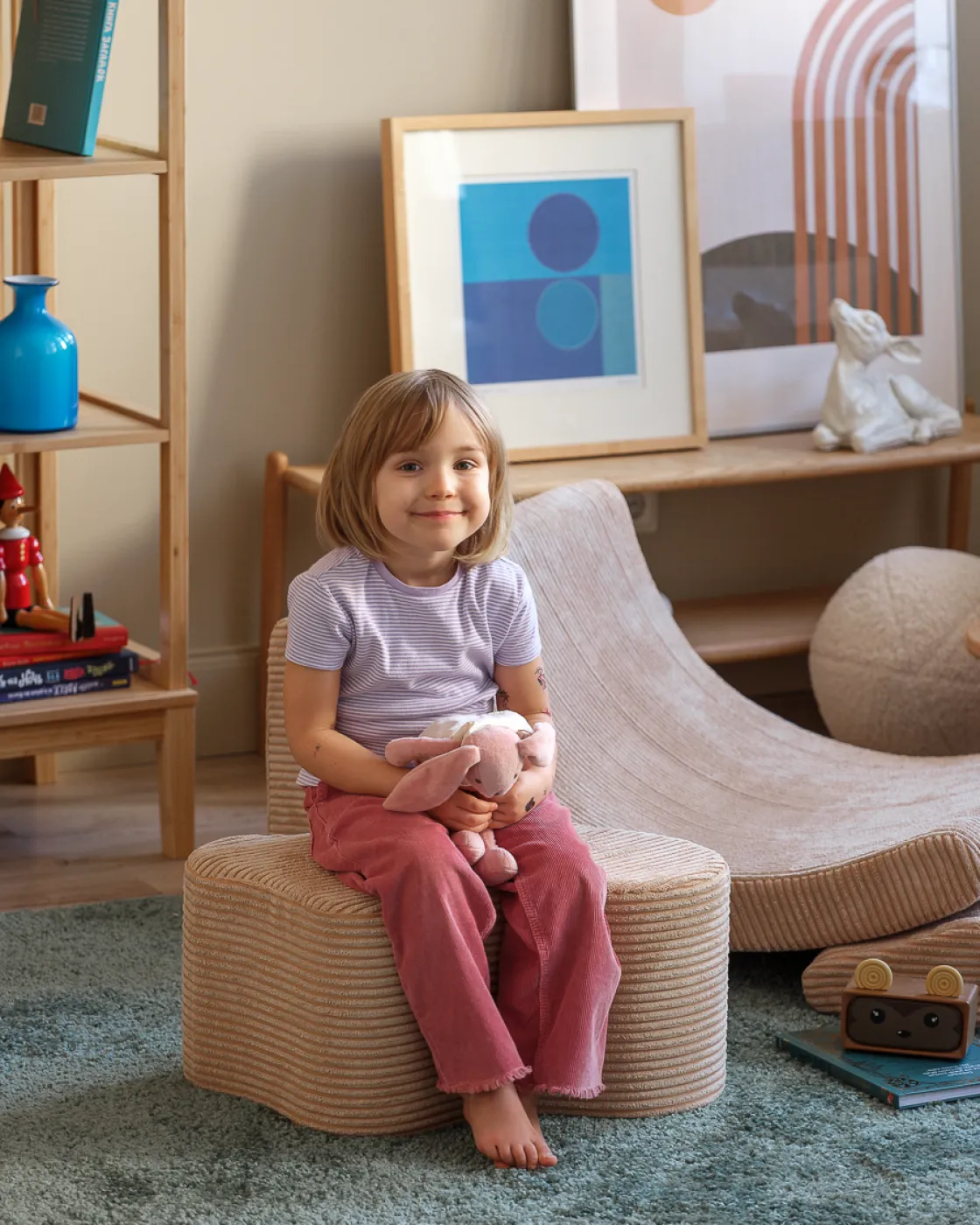 Børnemøbler|Wigiwama Sky Puf, Brown Sugar