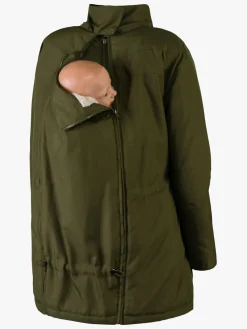 Wombat Tøj Til Mor-Graviditetsjakke, Grøn/Beige