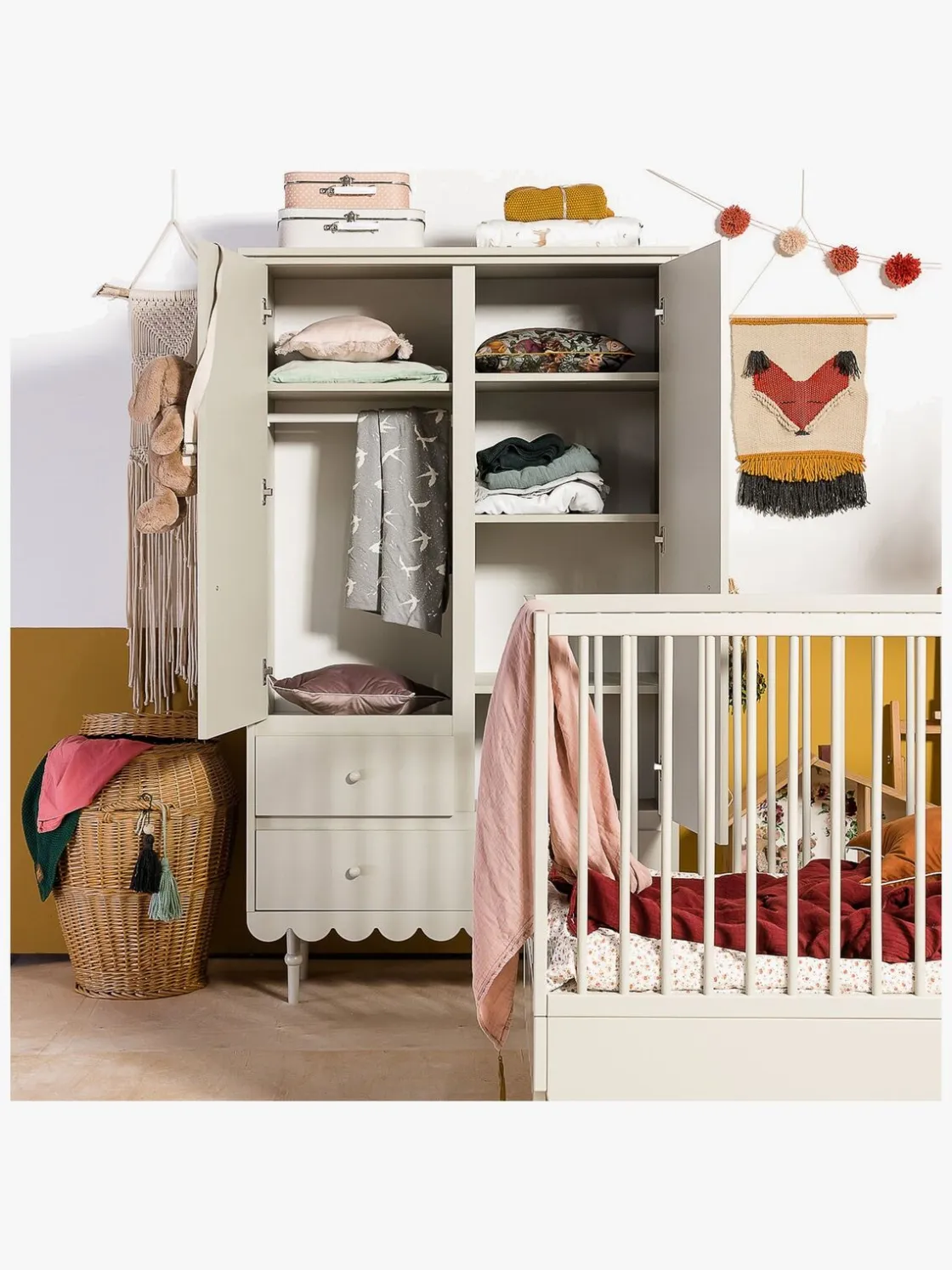 Børnemøbler|WoodLuck Wood Luck Babushka Garderobeskab, Olive