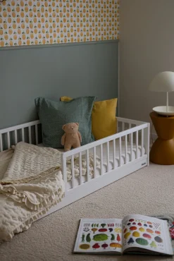 Børnesenge & Tilbehør|Woodies Monty Junior-/Montessori-seng, Hvid