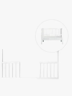 Børnesenge & Tilbehør|Woodies Noble Juniorlangside Tremmeseng, Hvid