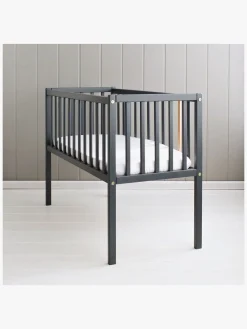 Børnesenge & Tilbehør|Woodies Stardust Tremmeseng, Antracitgrå