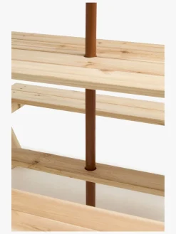 Udemøbler|Woodlii Picnicbord med Parasol, Træ Beige