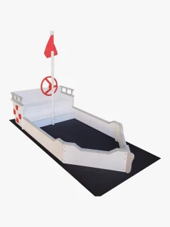 Woodlii Udeleg-Sandkasse i Træ Båd, Hvid