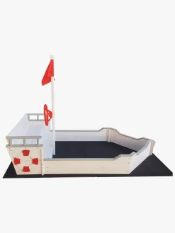 Woodlii Udeleg-Sandkasse i Træ Båd, Hvid