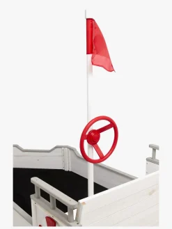 Woodlii Udeleg-Sandkasse i Træ Båd, Hvid