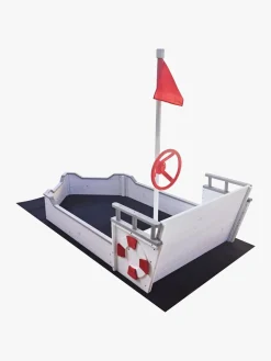 Woodlii Udeleg-Sandkasse i Træ Båd, Hvid