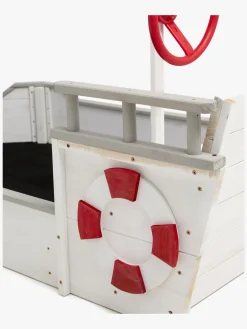 Woodlii Udeleg-Sandkasse i Træ Båd, Hvid