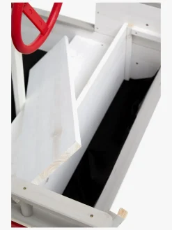 Woodlii Udeleg-Sandkasse i Træ Båd, Hvid