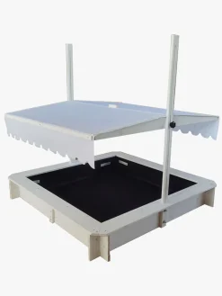 Udeleg|Woodlii Sandkasse med Tag, Hvid