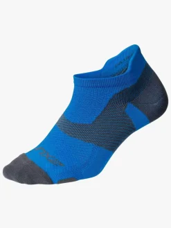 Tøj Til Mor|2XU Vectr Light Cushion No Show Strømper, Vibrant Blue/Grey