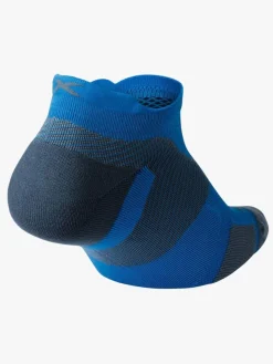 Tøj Til Mor|2XU Vectr Light Cushion No Show Strømper, Vibrant Blue/Grey